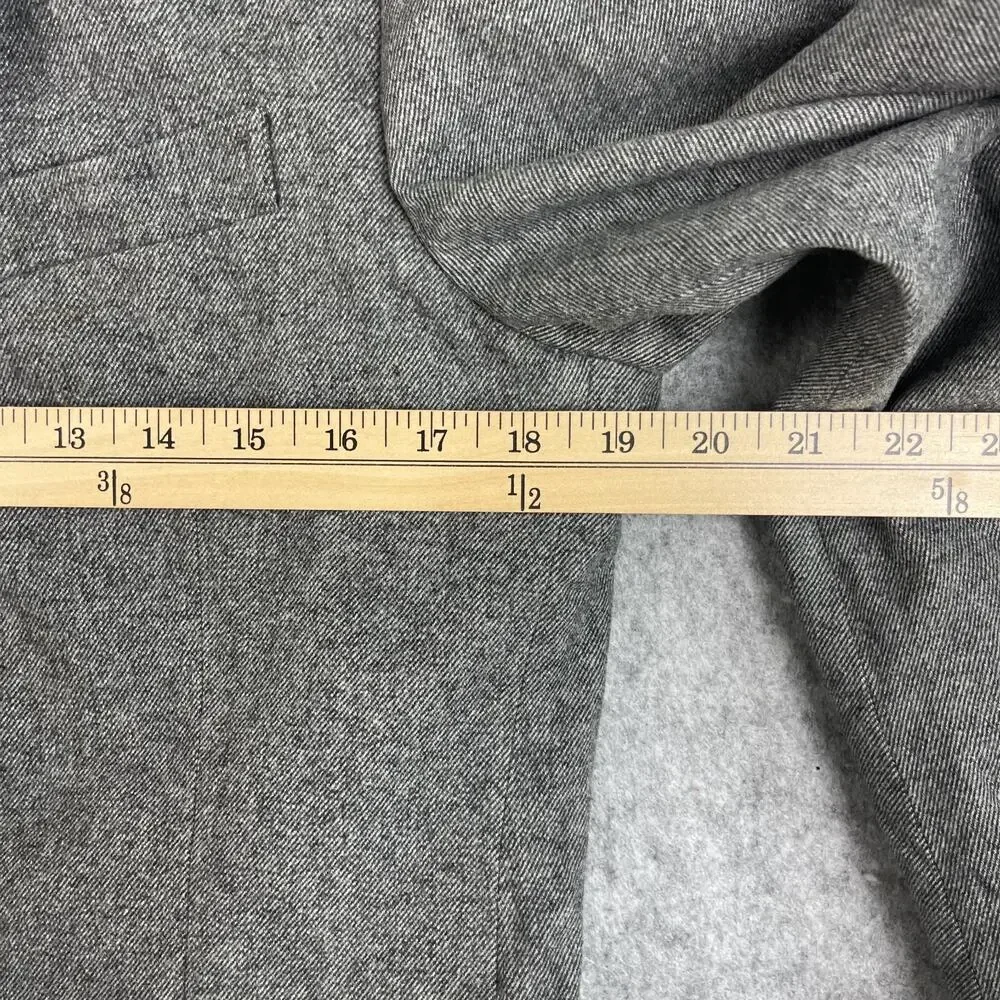 Banana‎ Republic Twill Blazer Mens 38R Gray Tailored Elbow Patch Italian Cotton